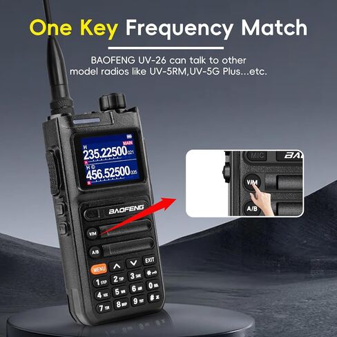 Baofeng Radio Ham Radio Handheld UV-5R Upgrade 5RM 10W (4PCS Batteries) Emergency Two Way Radio Long Range,999CH, Fre Copy, NOAA Weather Rechargeable Walkie Talkies for Survival Gear Hunting-2 Pack in Kuwait