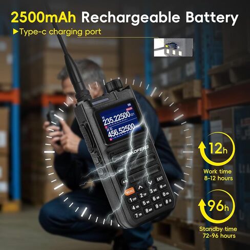 Baofeng Radio Ham Radio Handheld UV-5R Upgrade 5RM 10W (4PCS Batteries) Emergency Two Way Radio Long Range,999CH, Fre Copy, NOAA Weather Rechargeable Walkie Talkies for Survival Gear Hunting-2 Pack in Kuwait