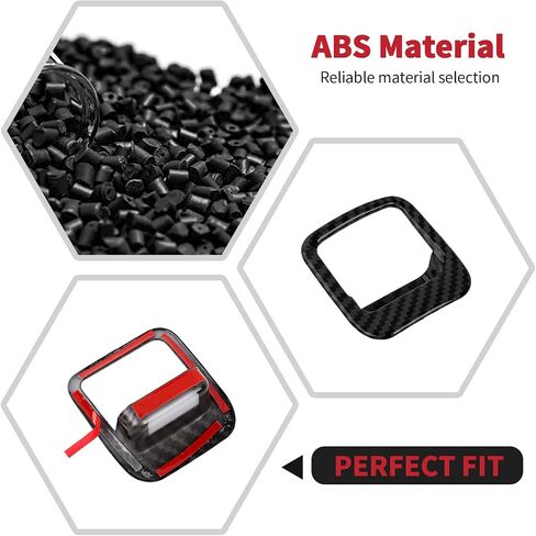 RT-TCZ Electronic Parking Brake Button Cover Trim Interior Accessories for Ford Mustang 2024 2025 (Black Carbon Fiber) in Saudi Arabia