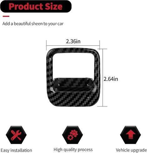 RT-TCZ Electronic Parking Brake Button Cover Trim Interior Accessories for Ford Mustang 2024 2025 (Black Carbon Fiber) in Saudi Arabia