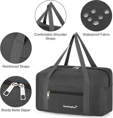 United Airline Personal Item Travel Under seat 17 x 10 x 9 Perfect Fit For Most Airlines (Black) in Kuwait