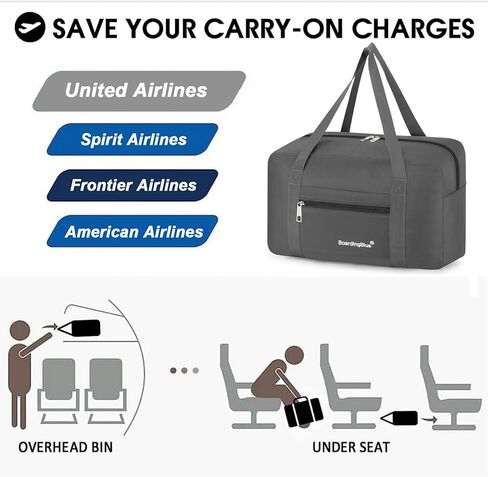 United Airline Personal Item Travel Under seat 17 x 10 x 9 Perfect Fit For Most Airlines (Black) in Kuwait