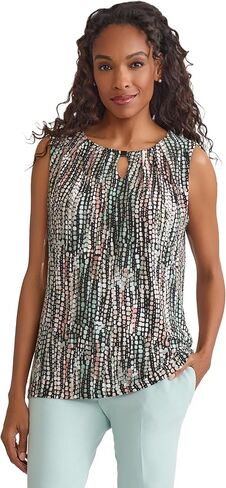 Kasper Women's Sleeveless Printed Matte Jersey Top in Saudi Arabia