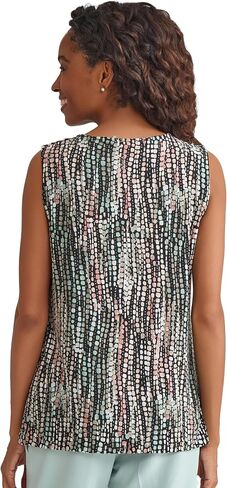 Kasper Women's Sleeveless Printed Matte Jersey Top in Saudi Arabia