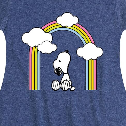 HYBRID APPAREL - Peanuts - Snoopy Looking Up Rainbow - Toddler & Youth Girls Fit & Flare Dress in Saudi Arabia