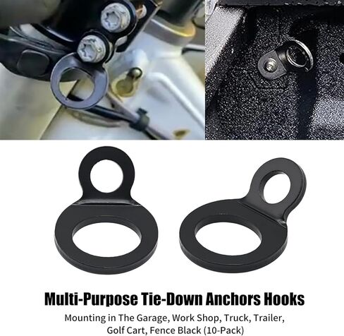 10Pcs Tie Down Attachment Points Multi-Purpose Tie Down Anchor Strapping Hooks Stainless Steel Tie Down Strap Rings for Dirt Bike Motorcycle Trailer Pickup Truck Camper RV (10Pcs) in Saudi Arabia
