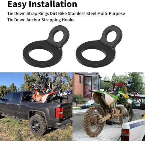 10Pcs Tie Down Attachment Points Multi-Purpose Tie Down Anchor Strapping Hooks Stainless Steel Tie Down Strap Rings for Dirt Bike Motorcycle Trailer Pickup Truck Camper RV (10Pcs) in Saudi Arabia