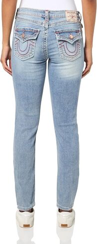 True Religion Women's Halle MID Rise Super Skinny Flap Jeans - Andromeda Color in Saudi Arabia