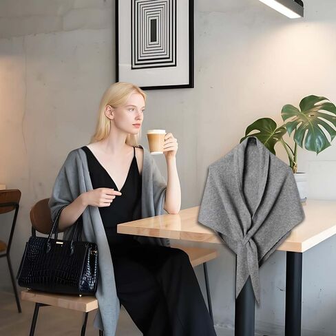 Pashmina Shawl Wraps for Women, Knitted Shawls and Wraps, Soft Wool Cashmere Cape Cardigan Elegant Pashmina Wrap for Women in Kuwait