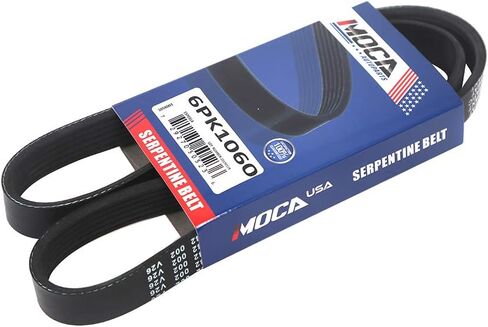 طقم حزام سير السربنتين MOCA 4PK775 6PK1060 EPDM متوافق مع 04-09 لنيسان كويست 3.5L، 04-08 لنيسان ماكسيما 3.5L، 03-07 لنيسان مورانو 3.5L 3498CC V6 غاز DOHC مستنشق بشكل طبيعي in Saudi Arabia