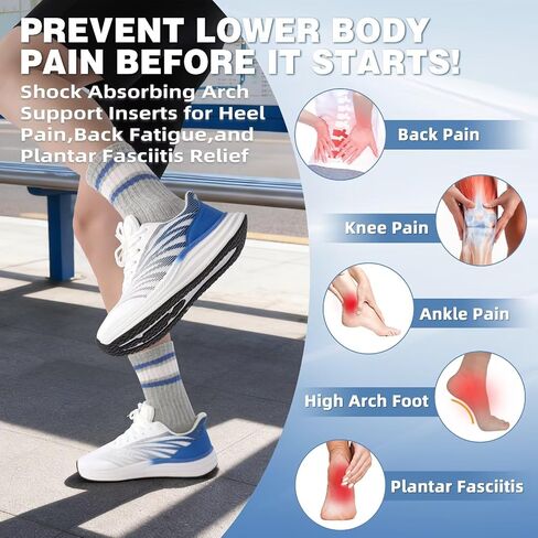 أحذية OrthoComfoot الرجالية لتقويم العظام لالتهاب اللفافة الأخمصية: أحذية جري مريحة لدعم قوس القدم للمشي، أحذية تنس كاجوال خفيفة الوزن، تخفيف آلام الكعب in Saudi Arabia