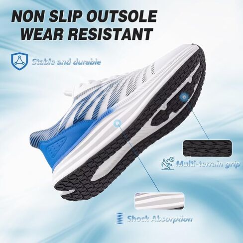 أحذية OrthoComfoot الرجالية لتقويم العظام لالتهاب اللفافة الأخمصية: أحذية جري مريحة لدعم قوس القدم للمشي، أحذية تنس كاجوال خفيفة الوزن، تخفيف آلام الكعب in Saudi Arabia