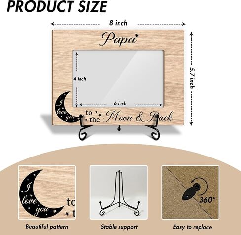 Father and Daughter Picture Frame, The love between a father and daughter lasts forever Family Picture Frame, Birthday Gifts For Father, 4x6 Frame Wooden Picture Frame Tabletop Display Home Decor -05 in Saudi Arabia