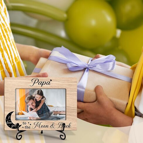 Father and Daughter Picture Frame, The love between a father and daughter lasts forever Family Picture Frame, Birthday Gifts For Father, 4x6 Frame Wooden Picture Frame Tabletop Display Home Decor -05 in Saudi Arabia