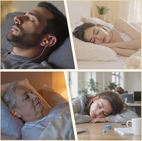 40 زوجًا من سدادات الأذن السيليكون للنوم، سدادات أذن قابلة لإعادة الاستخدام مع سلك لتقليل الضوضاء، سدادة أذن سلكية ناعمة مقاومة للماء للسباحة، الشخير، العمل في الأماكن الصاخبة in Kuwait