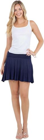 Azules Women's Basic Versatile Stretchy Flared Casual Mini Skirt, Flowy Skirt for Women in Saudi Arabia