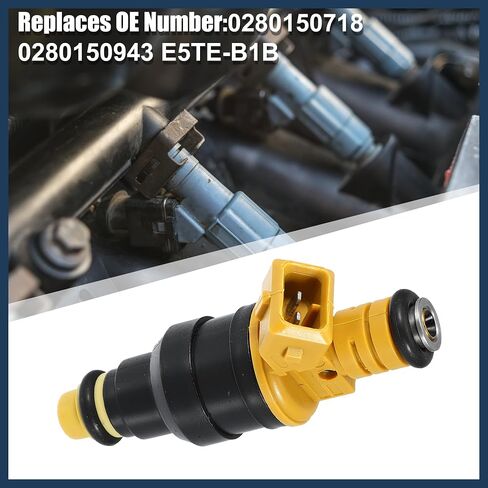 حاقن الوقود، لفورد F150 4.6L 1997-2003 لفورد F150 5.0L 1990-1996 رقم FOTZ9F593C معدن أصفر، 8 قطعة in Saudi Arabia