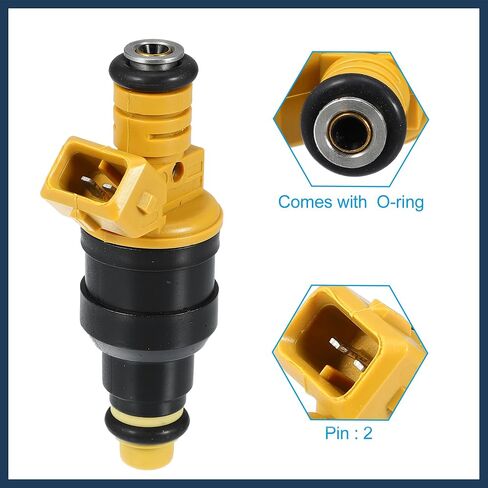 حاقن الوقود، لفورد F150 4.6L 1997-2003 لفورد F150 5.0L 1990-1996 رقم FOTZ9F593C معدن أصفر، 8 قطعة in Saudi Arabia