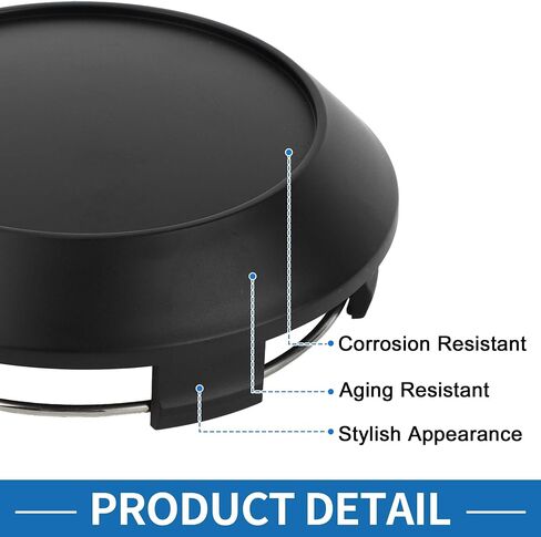 4Pcs Universal Wheel Center Hub Cap Durable 102mm 4.02" Outside Diameter Vehicle Hub Covers for SUV Truck Automotive Plastic Matte Black in Saudi Arabia