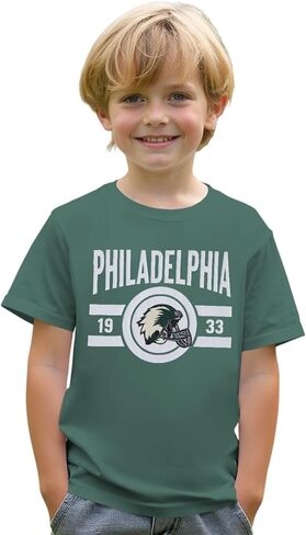 CM C&M WODRO Football Shirt for Boy Girl Funny Football Team T-Shirt Fan Lover Tee Kids Game Day Outfit Short Sleeve Tops in Saudi Arabia