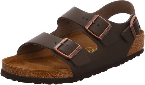 BIRKENSTOCK 34101 Birkenstock Milano Leather Women's Sandals, Dark Brown, 40 in Kuwait