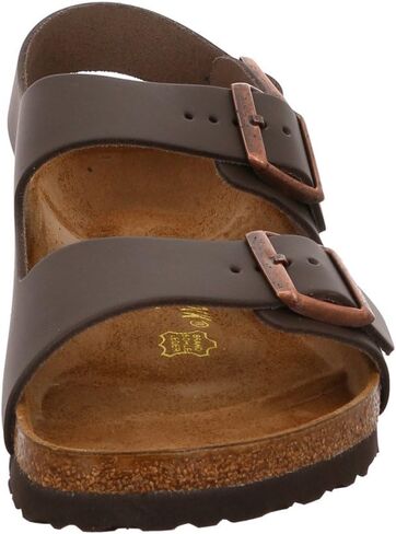 BIRKENSTOCK 34101 Birkenstock Milano Leather Women's Sandals, Dark Brown, 40 in Kuwait