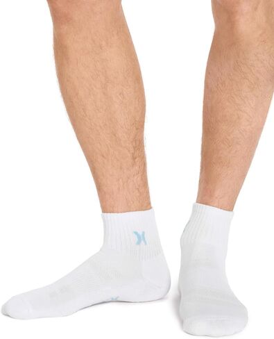 Hurley Men's 8 Pack Sport Cushioned Quarter Crew Socks in Saudi Arabia