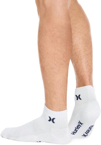 Hurley Men's 8 Pack Sport Cushioned Quarter Crew Socks in Saudi Arabia