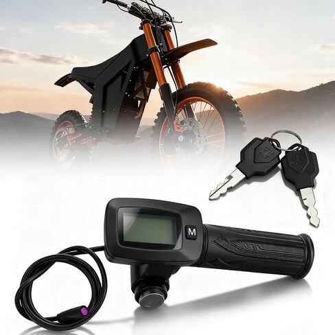 شاشة Jerbor مطورة جديدة مدمجة للخانق لدراجة Tuttio Soleil01 Ebike، عداد السرعة للتحكم في الخانق مع مفاتيح عرض LCD بزر M لدراجة نارية Tutto Tutti الكهربائية (خنق مع زر M) in Saudi Arabia