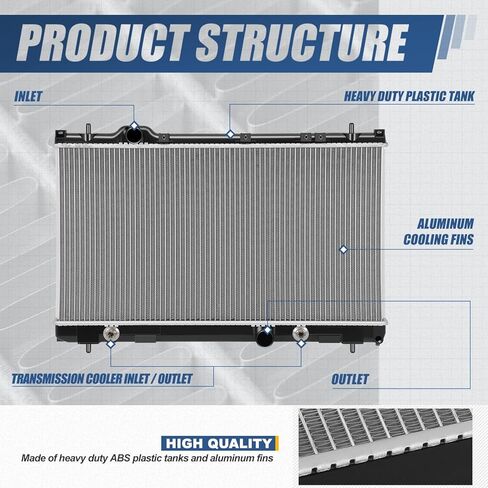 Auto Dynasty Radiator Compatible with 13-16 Dodge Dart 1.4L 2.0L 2.4L AT MT, DPI 13323 Factory Style 1-Row Cooling Radiator, Aluminum Core in Saudi Arabia