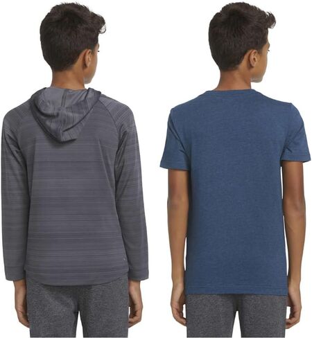 Hurley Boys' 2 Pack Hoodie and Tee Set (Gray/Blue, Small, 7/8) in Saudi Arabia