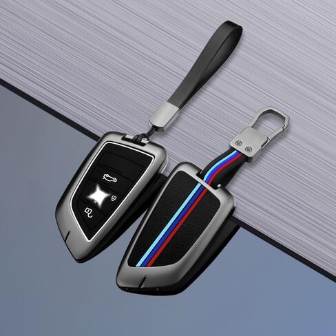 لغطاء مفتاح BMW Key Fob، سلسلة مفاتيح معدنية، حبل مفاتيح، غطاء مفتاح معدني مناسب لـ BMW 5 6 7 Series X1 X2 X3 X5 X6 X7 حافظة حماية المفاتيح in Kuwait