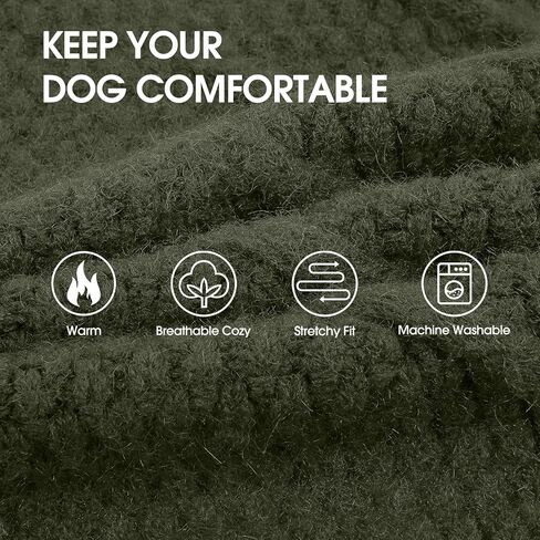 IECOii سترة كلب كبيرة جدًا، سترة كلب XXXL للكلاب الكبيرة فتاة صبي، ملابس عيد الميلاد للكلاب عطلة الكلب سترة كبيرة، ملابس دافئة للكلاب عيد الميلاد سترات للكلاب الكبيرة لابرادور، أجش، كاكي-3XL in Kuwait