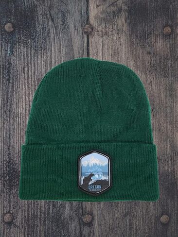 Oregon Beanie with Beaver and Mt. Hood Woven Patch in Saudi Arabia