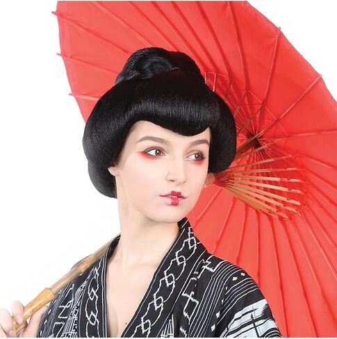 Banana Costumes Womens Geisha Wig Black in Saudi Arabia