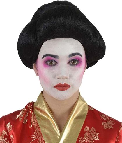 Banana Costumes Womens Geisha Wig Black in Saudi Arabia