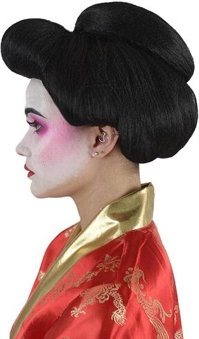 Banana Costumes Womens Geisha Wig Black in Saudi Arabia