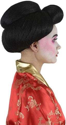 Banana Costumes Womens Geisha Wig Black in Saudi Arabia