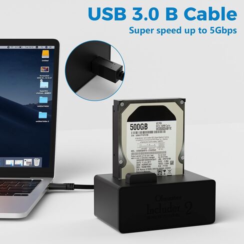 USB C to B 3.0 Cable 15 FT, USB-C-Male to USB B-Male 3.0 Cable, Gold-Plated Connectors, Black Cable, Compatible with Docking Station, External Hard Drivers, Scanner and More in Kuwait