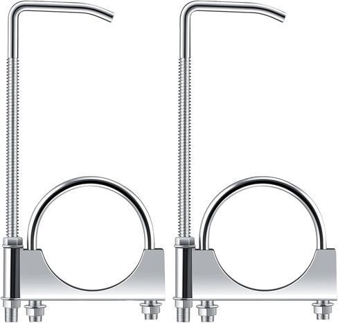 Universal 2.5 inch Exhaust Clamps Exhaust Pipe Bracket with 9.5-Inch Long Muffler Hanger Exhaust Pipe Bracket for Car and Truck Exhaust Pipes (2.5") in Saudi Arabia