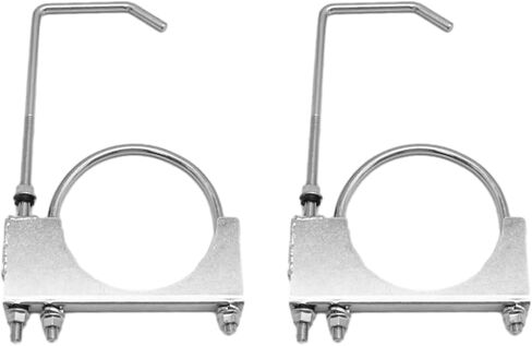 Universal 2.5 inch Exhaust Clamps Exhaust Pipe Bracket with 9.5-Inch Long Muffler Hanger Exhaust Pipe Bracket for Car and Truck Exhaust Pipes (2.5") in Saudi Arabia