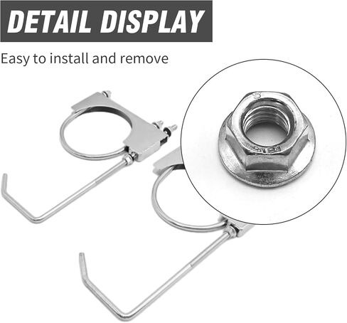 Universal 2.5 inch Exhaust Clamps Exhaust Pipe Bracket with 9.5-Inch Long Muffler Hanger Exhaust Pipe Bracket for Car and Truck Exhaust Pipes (2.5") in Saudi Arabia