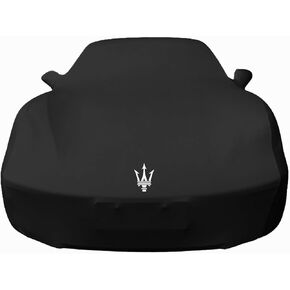 Stretch Cotton Car Cover for Maserati GranTurismo GT S/Sport/MC Stradale/Gran Turismo MC 2007-2019 Indoor Car Cover Dust Resistant to Tugging Car Cover Auto Cover,Black-Standard in Saudi Arabia