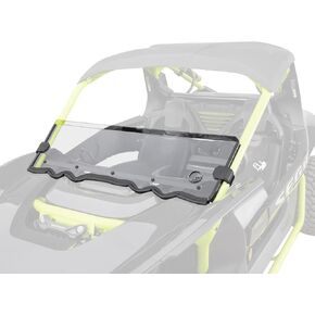 SuperATV Scratch Resistant Half Windshield for Segway Villain, XR Optic Hard Coating, 1/4" Polycarbonate 250x Stronger than Glass, Superior Protection and Sleek Style, USA Made in Saudi Arabia
