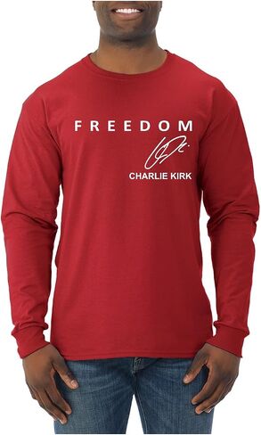 Freedom Charlie, God, Family, Patriotism, Red, White, and Blue, American Activist Mens Long Sleeve Shirt in Saudi Arabia