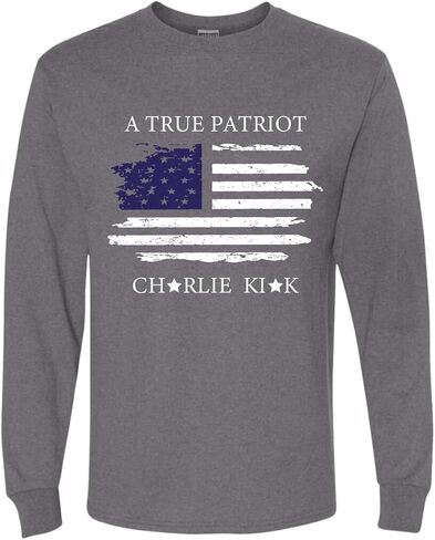 Freedom Charlie, God, Family, Patriotism, Red, White, and Blue, American Activist Mens Long Sleeve Shirt in Saudi Arabia