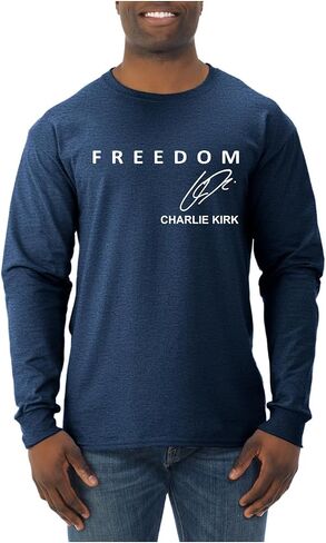 Freedom Charlie, God, Family, Patriotism, Red, White, and Blue, American Activist Mens Long Sleeve Shirt in Saudi Arabia