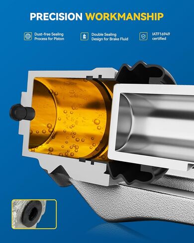 PHILTOP فرجار الفرامل الأمامي متوافق مع 2011-2023 ميتسوبيشي أوتلاندر سبورت، 2007-2020 ميتسوبيشي أوتلاندر، 2008-2016 ميتسوبيشي لانسر، 18-B5032B، 18-B5033B in Kuwait