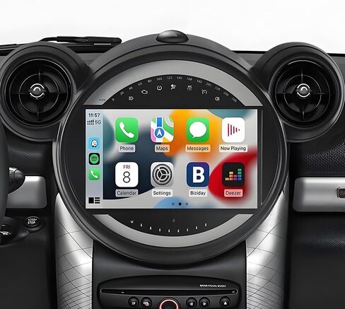 PHEZEN Automotive GPS Navigation Multimedia Player Audio Receivers for 2007-2014 M*ini Coo*per R56, 7inch Touchscreen Wireless A*pple Carplay & Android Auto, Car Stereo with Mirror Link/Bluetooth in Kuwait