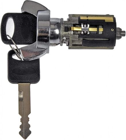 KarParts360 for Ford Ranger 1993 1994 Ignition Lock Cylinder | Chrome Housing | Metal | with Keys | 2 Pices Key | Excluded Key Programmable | Replacement for E6VZ11582A, E6VZ11582B in Saudi Arabia
